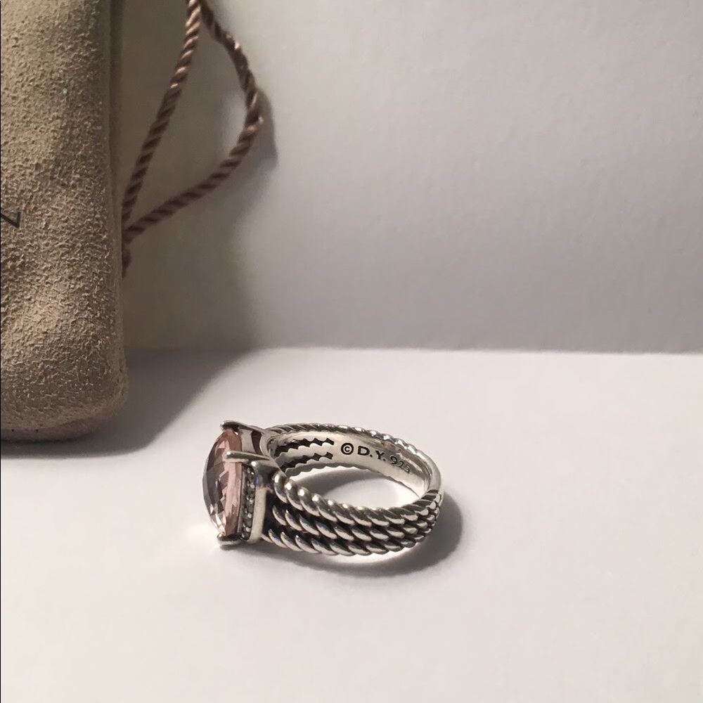 David Yurman morganite petite Wheaton ring 6.5 - Picture 5 of 7